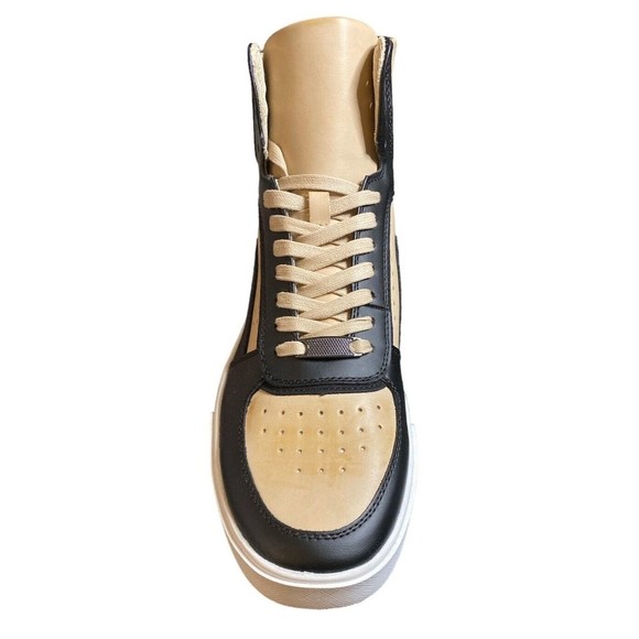 INC‎ International Concepts Men High Top Sneakers Keanu Black/Tan Sz 11M - Picture 2 of 5
